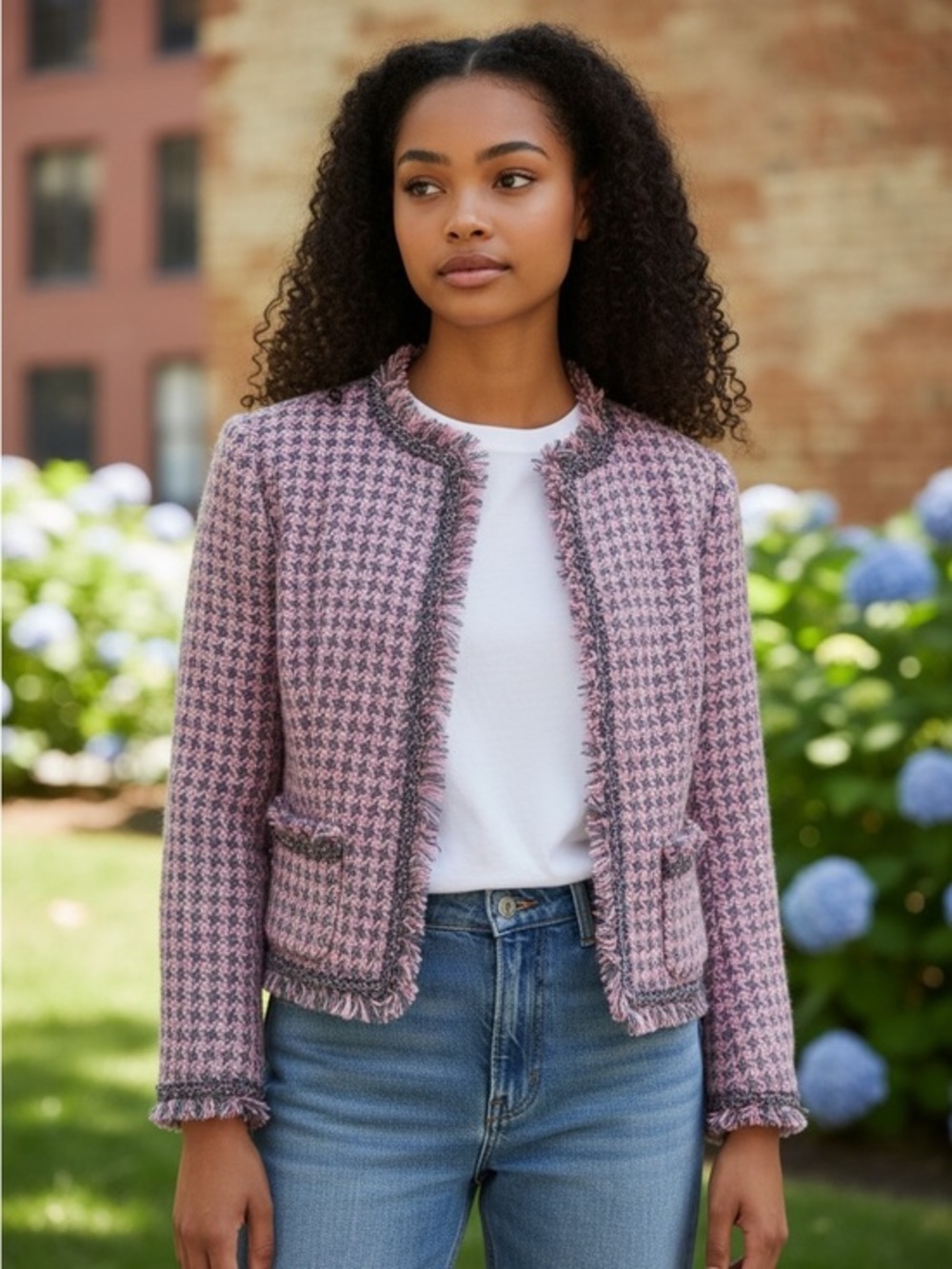 View Tweed Fringed Jacket